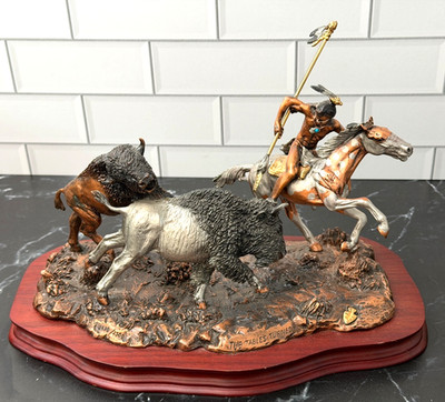 ''The Tables Turned'' Native American Legends Sculpture C.A. Pardell '87 2438/2500