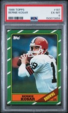 1986 Topps Bernie Kosar Rookie RC #187 PSA 6 EX-MT Cleveland Browns
