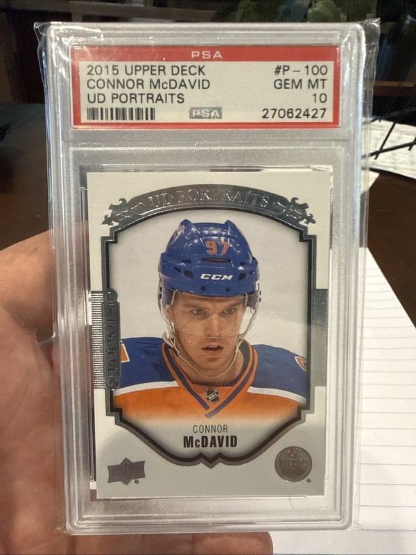 2015-16 Upper Deck Series Two Connor McDavid UD Portraits Rookies #P-100 PSA 10