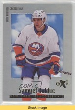 2023-24 Skybox E-X 2000 Rookies White Rainbow Credentials Samuel Bolduc READ 3d2