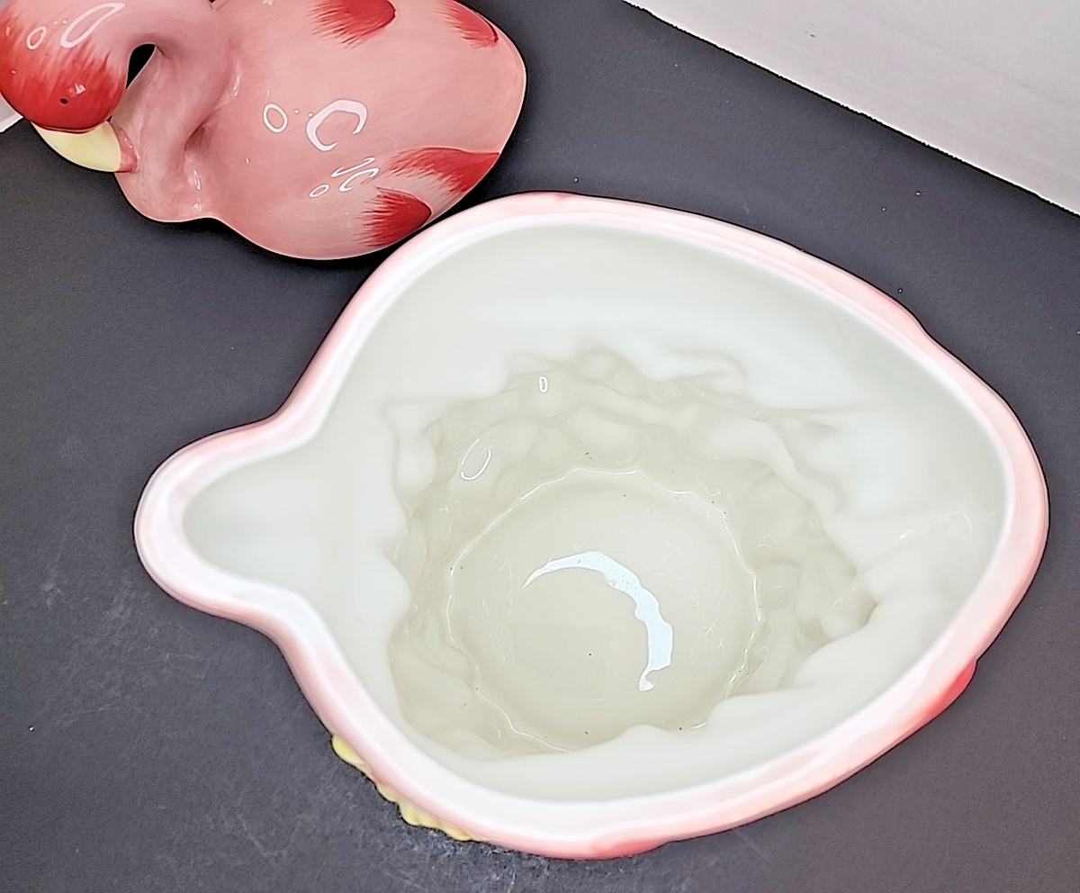 Large Pink Flamingo Hibiscus Flowers Ceramic Cookie Jar Target