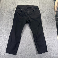 Old Navy Built-In Flex Jeans Men 38x30 Black Cotton Denim Tapered Travel Stretch