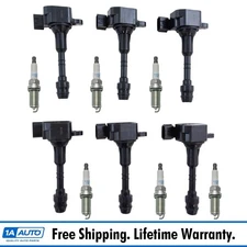 TRQ Engine Ignition Coil & NGK Spark Plug Kit 12 Piece Set for Nissan