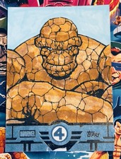 2026 Topps Finest Fantastic Four The Thing 1/1 One Of One Sketch Card Roberto
