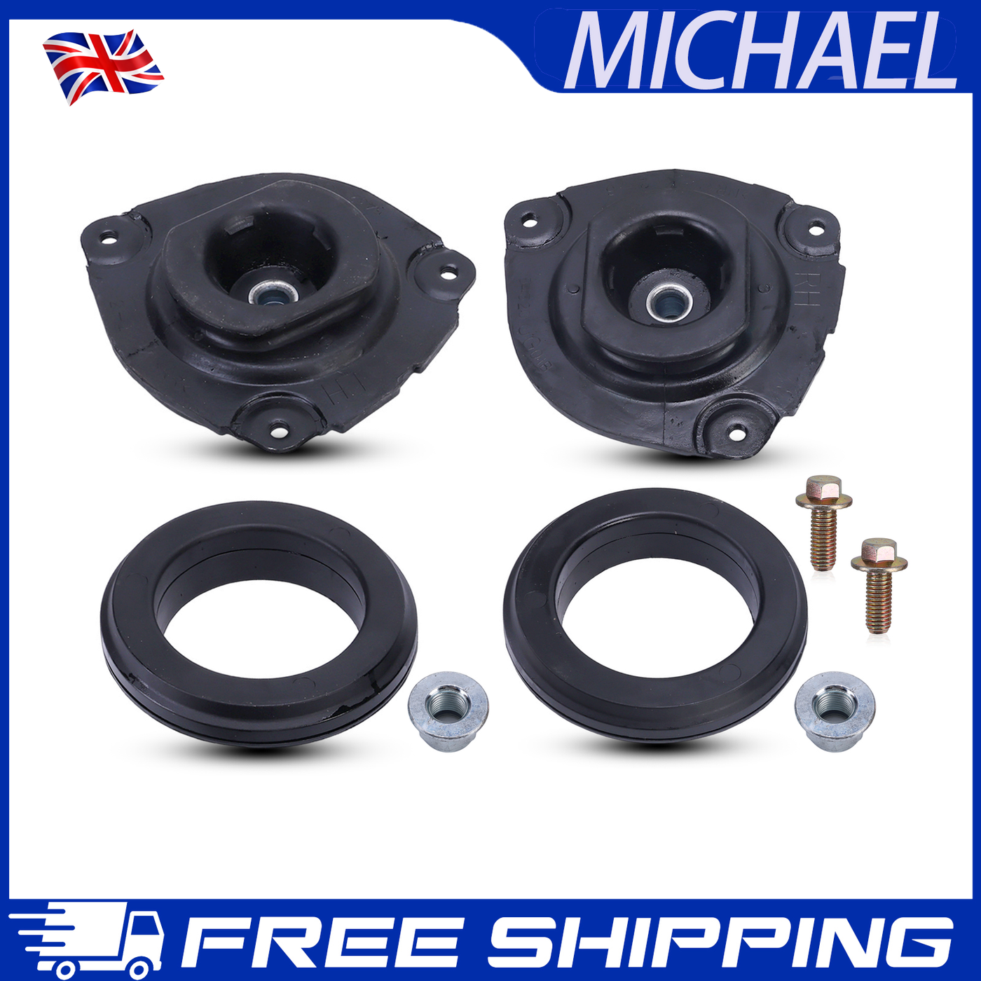 Front Suspension Top Strut Mounts And Bearings For Nissan Qashqai X-Trail Nv200 - Image 3