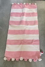 Rosa und weiß gestreifter Teppich neu mit Etikett von Zara gelagert Einzelhandel 105 £