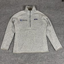 Patagonia Better Sweater Womens Medium Gray 1/4 Zip Pullover Fleece w/Logo