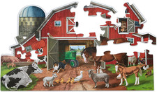 Busy Barn Shaped Jumbo Jigsaw Floor Puzzle 32 Pcs, 2 X 3 Feet - FSC Certified