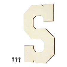 8 Inch Wooden Letters and Numbers for DIY Crafts Wall Decor, S Shape