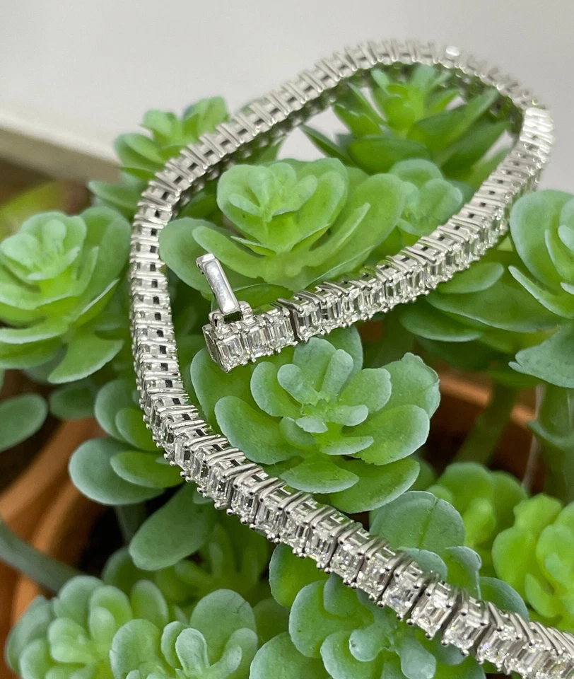 14K Gold Lab Grown Diamond VS1 E F Color Diamond Tennis Bracelet 7inch - Image 3 of 3