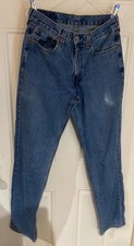 Mens Levis 550 Jeans 30x36 Relaxed Fit 100 Cotton Medium Wash Blue