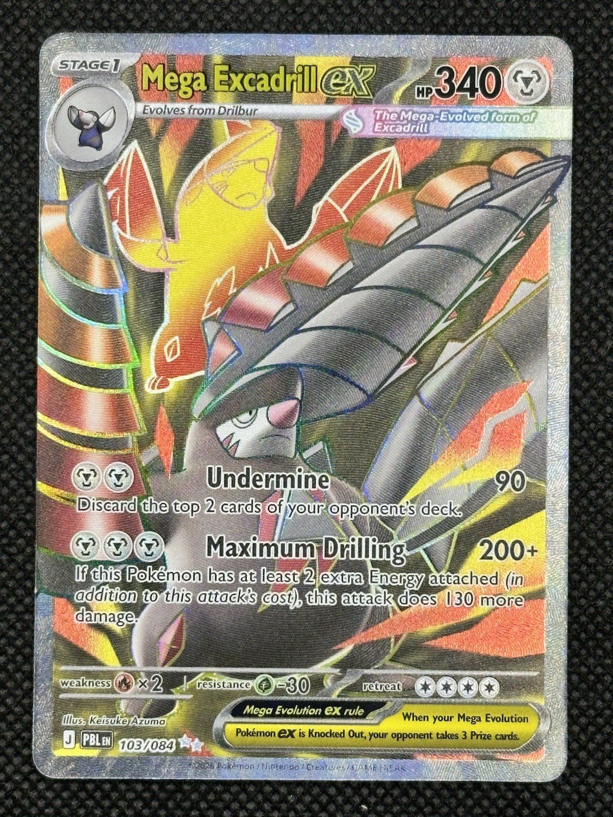 Mega Excadrill ex 103/084 - Pitch Black Ultra Rare Pokemon TCG NM English PBL