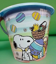 Peanuts Gang Snoopy Woodstock Jumbo Size Easter Bucket By Ruz 9in x 11in