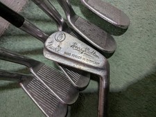 Vintage George Nicoll Henry Cotton Set 3-9 Irons, Leather Grip, Right Handed