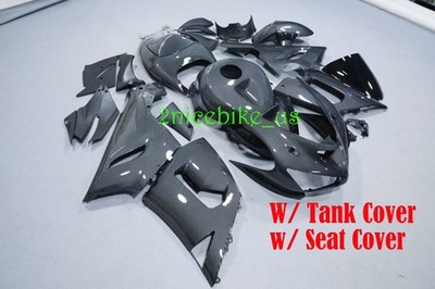 Black Carbon Fiber Fairing Kit For Kawasaki Ninja ZX6R ZX-6R 636 2005-2006 05 06