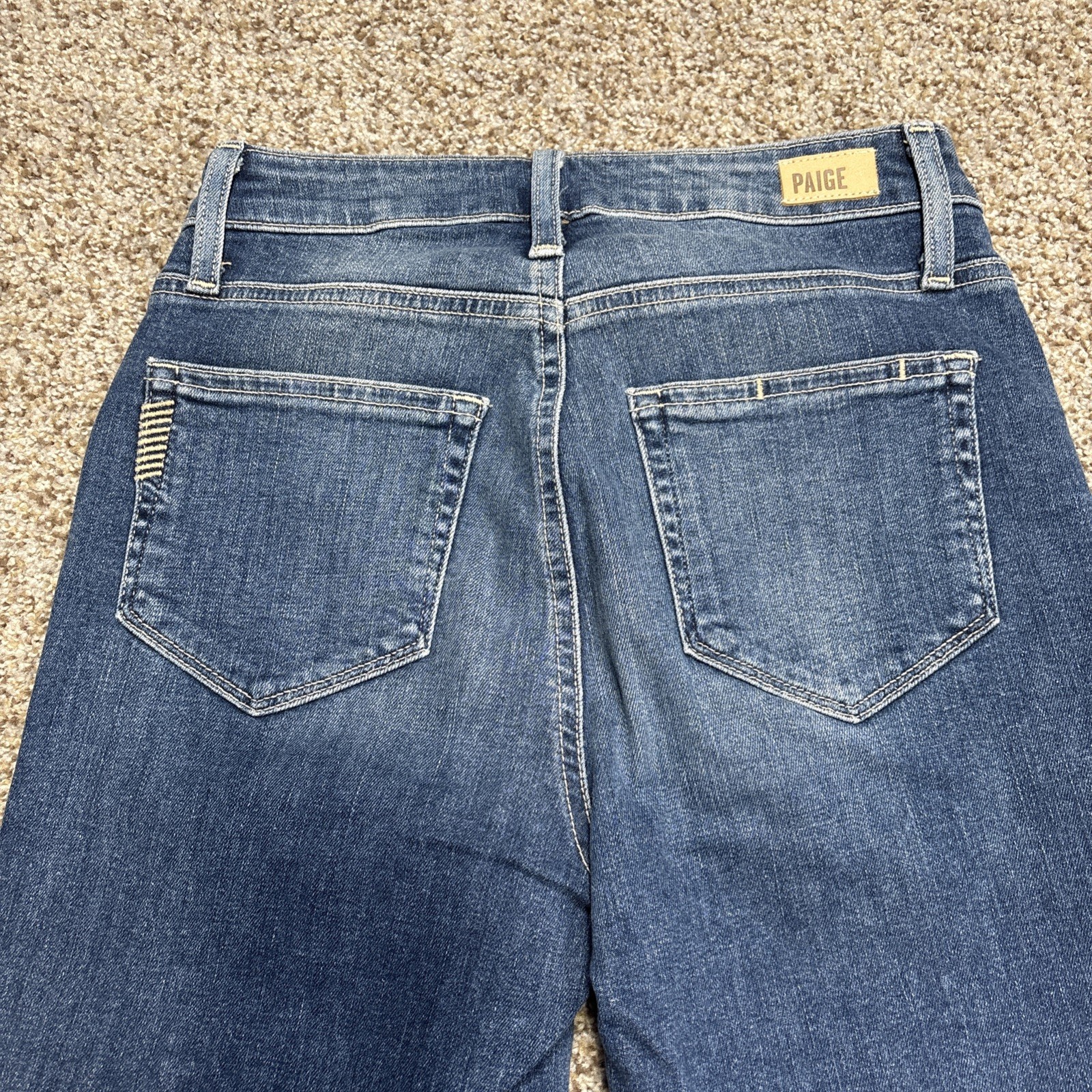 Paige Hoxton Straight Ankle Jeans Size 25 X 25 Raw Hem - View 14