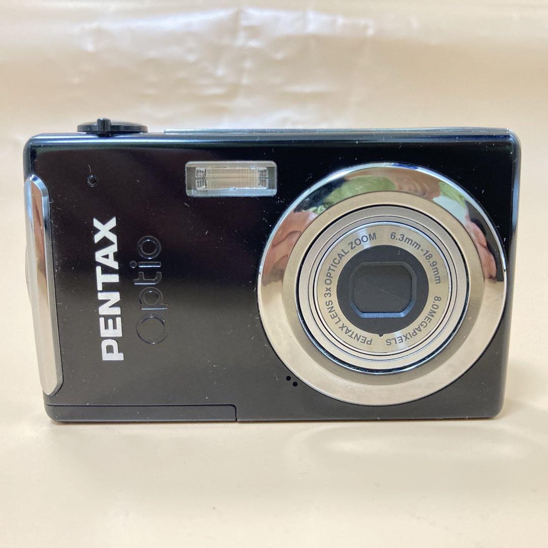 Pentax Optio V10 Digital Camera Black Compact Used with SD