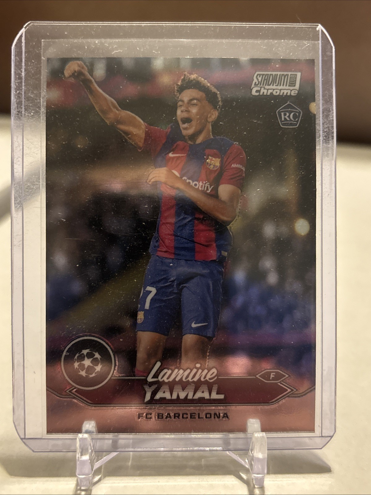 2023-24 Topps Stadium Club Chrome Uefa Champions League - Lamine Yamal #27 (RC)