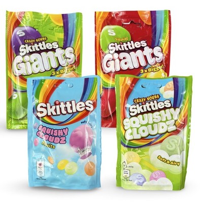 Skittles UK Imported Candy   Giants & Squishy Clouds | Fruits or Sour Fruits | 1