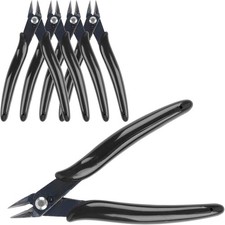 Micro Wire Cutters 5" Flush Pliers, Diagonal Side Nippers for Electronics Plas