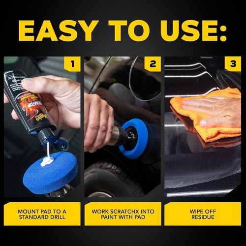 Clear Coat Safe Car Scratch Repair Kit with Microfiber Towel & Drill Attachment - Bild 7 von 12