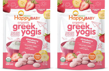 Happy Baby Organics Baby Snacks, Greek Yogis, Freeze Dried Yogurt  Fruit Snacks