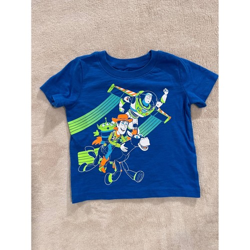 Disney Jumping Beans Toy Story Shirt Kids 12M Blue Excellent Buzz Woody Graphic