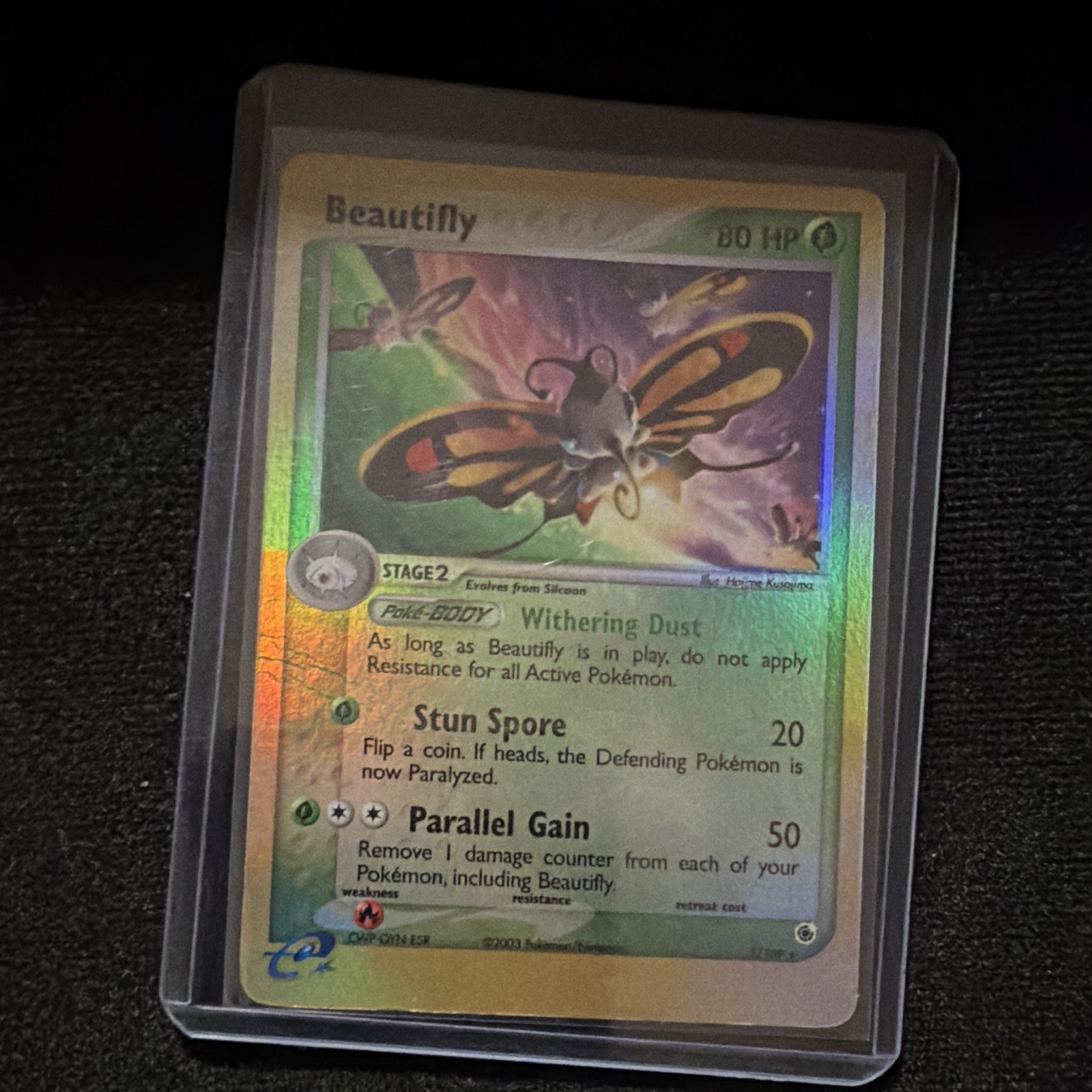 Beautifly 2/109 EX Ruby & Sapphire Holo Rare Holo English 2003 80HP