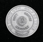 1/2 oz Silver .999 Medal-  Serenity Prayer AA Token Recovery Coin - 10 Years X