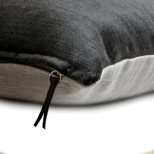 Grey Decorative Throw Pillow Cover, 16"x16" Velvet Cushion - Velvet Grey Jules