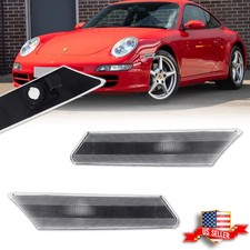 2x Clear Lens Front Side Marker Lights For Porsche 911 997 987 Cayman Boxster 2x Clear Lens Front Side Marker Lights For Porsche 911 997 987 Cayman Boxster