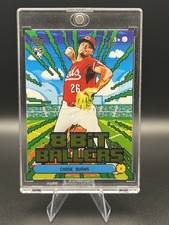 Chase Burns Green Foil /99 2026 Topps Series 1 Celebration 8-Bit Ballers 8B-3