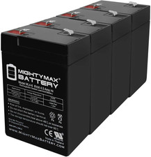 6 Volt 6V 4.5Ah Rechargeable Deer Game Feeder Battery - 4 Pack
