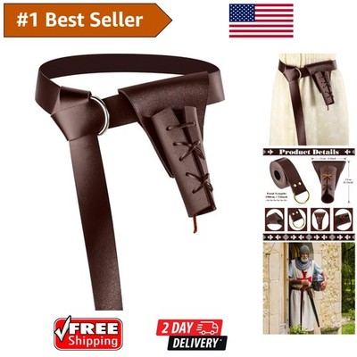 Authentic Medieval Leather Sword Dagger Holder & Belt for Role-Playing Costumes