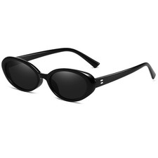 Retro Oval Sunglasses for Women Men Fashion Small Oval Sunglasses 90s Vintage...