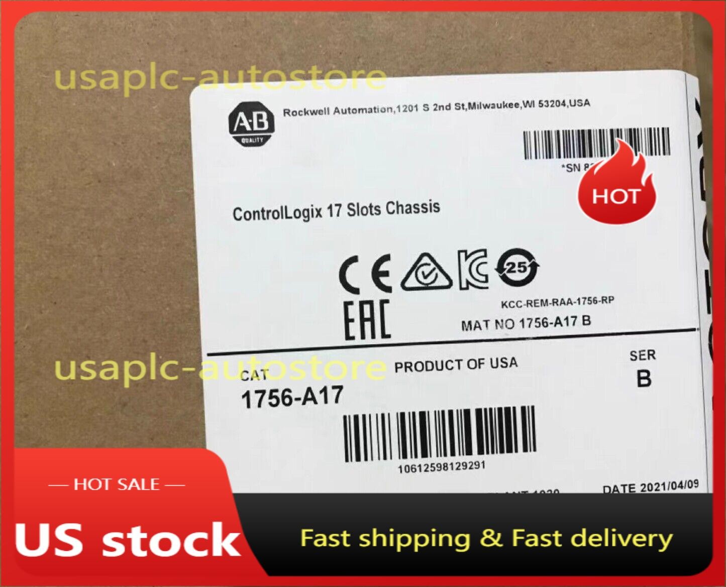 Allen-Bradley 1756-A17 ControlLogix 17 Slots Chassis Module 1756A17