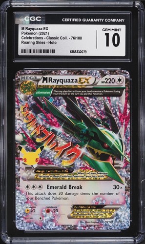 ✨✨ CGC 10 M Rayquaza EX 76/108 Celebrations Classic Collection Pokemon