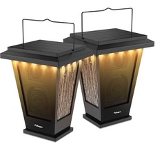 Pahopa Solar Bluetooth Outdoor Speakers with LED Lantern Lights - Set of 2