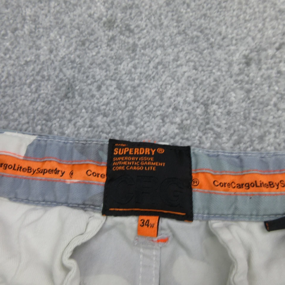 Superdry Shorts Mens W34 Grey Camo Core Cargo Utility Military Combats Field 661 — 第 2/4 张图片