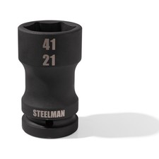 Steelman 1 In. Drive 41mm 6 Point 21mm 4 Point Budd Combo Impact Socket 79324 Steelman 1 In. Drive 41mm 6 Point 21mm 4 Point Budd Combo Impact Socket 79324