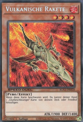 YuGiOh Vulkanische Rakete (V.2) SGX1-DEH10 Secret Rare Good 1st