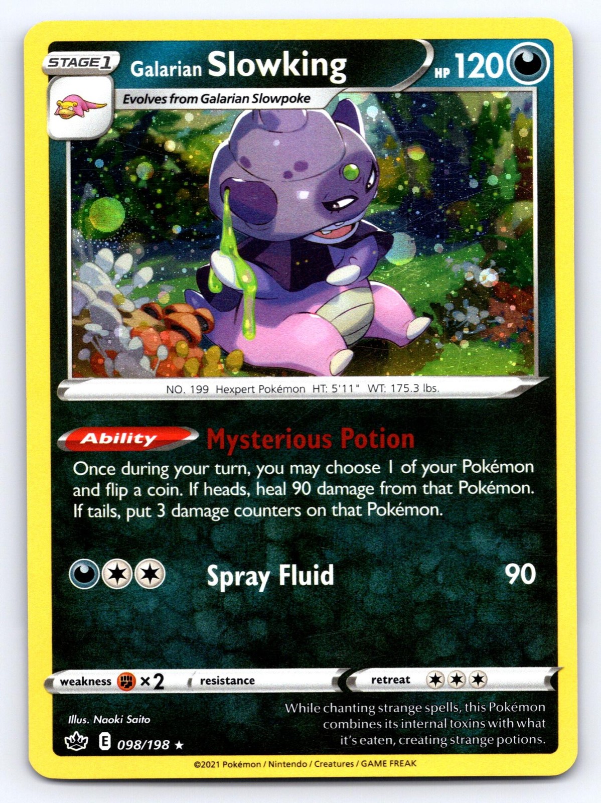 Galarian Slowking (Cosmos Holo) 098/198 Holo Pokemon LP