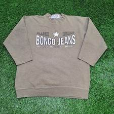 Vintage 90s Bongo Sweatshirt Womens Large 22x25 Spellout USA