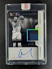 2024-25 Panini Noir RUBY GOBERT 7/75 Patch On Card Auto Prime Black & White