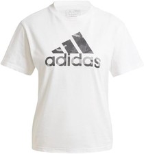 Adidas Women Camo Graphic Tee T-Shirt S, M, L, XL; White 