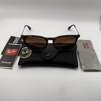 Ray-Ban Erika Sunglasses RB4171 865/13 54-18 Brown/Light Havana-lens Scratched