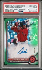 2022 BOWMAN CHROME PROSPECT AUTO #CPACRL CEDDANNE RAFAELA 80/99 PSA 9 AUTO