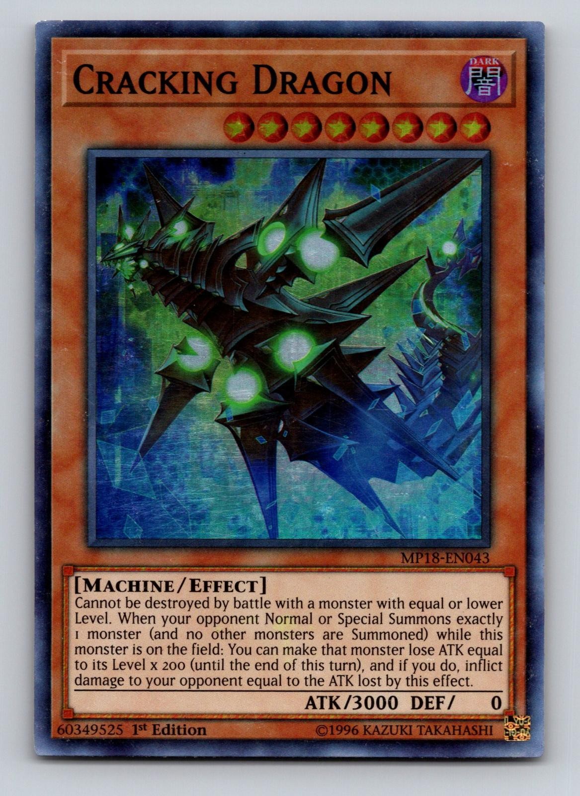 Cracking Dragon MP18-EN043 Super Rare Yu-Gi-Oh 1st Edition