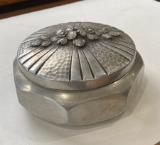 Classic Art Deco Powder Jar Aluminum Signed B...