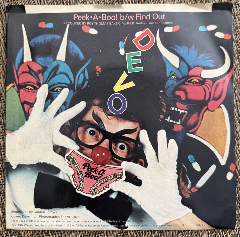 Devo - Peek A Boo / Find Out - Warner 7-29931 - M PS - Image 2 of 4